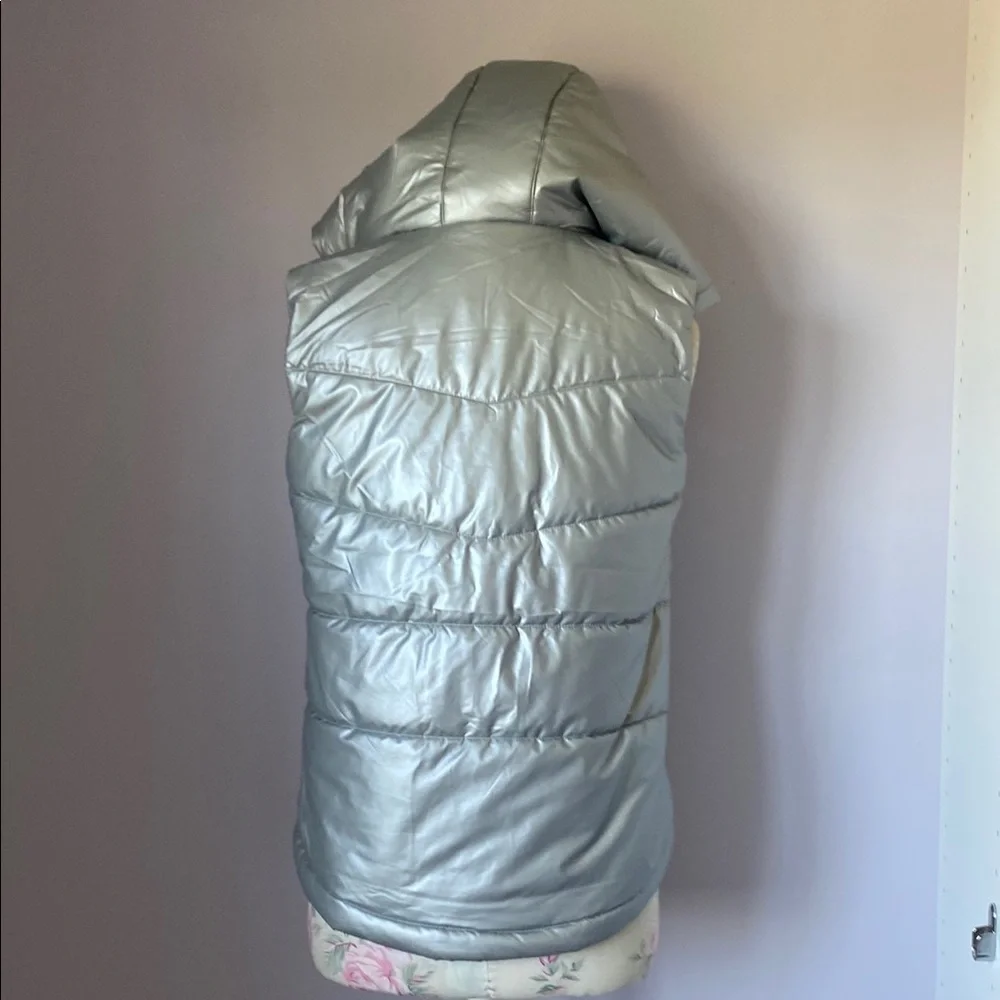 Zella Silver Quilted Puffer Vest